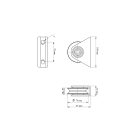 Schiebetorrolle mit Außen-Stützbock, V Profil Ø 84mm