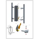Fogantyú ajtóhoz INOX Dupla 300x500mm