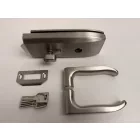 Üvegajtóhoz kilincs+zár 