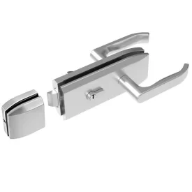 Üveg-üveghez kilincs+zár