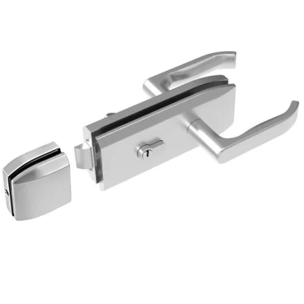 Üveg-üveghez kilincs+zár