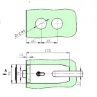 Üveg-üveghez kilincs+zár