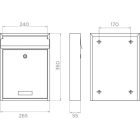 Postaláda Simple Bronz
