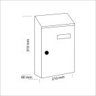 Briefkasten Befestigung an der Wand, schwarz