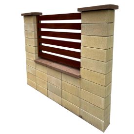 Alumínium Kerítés világos fa H: 110 cm