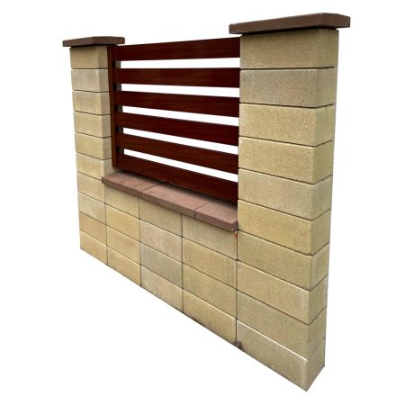 Alumínium Kerítés világos fa M25 H: 225 cm