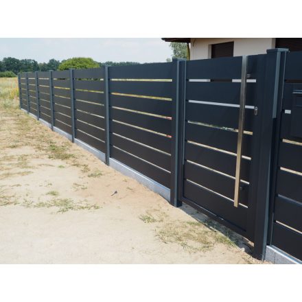 Alumínium Kerítés 160x20 mm Antracit 200 cm