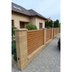 Lemez kerítés Fa hatású világos dió