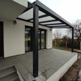 Pergola Homlokzatra Polikarbonát fedéssel 400x300 cm